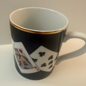 Tiffany & Co Mug cup  preowned, playing cards, tea coffee . blue bag included
